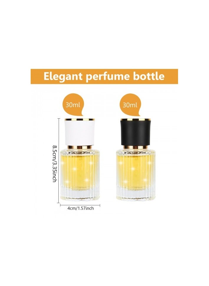 2 Pieces Perfume Atomizers, Glass Travel Spray Bottles, 30ml Refillable Perfume Bottle, Empty Perfume Spray Container with Dropper for Women or Girls - Image 2