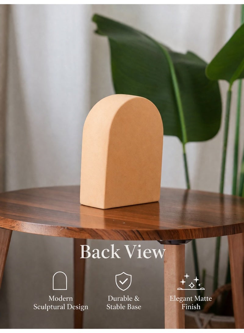 CALDA Handcrafted Arched Tissue Box Cover - Modern Minimalist Arched Design - Terra Cotta Matte Finish Decorative Tissue Holder - Unique Home & Office Decor - CALDA Home Decor - Image 4