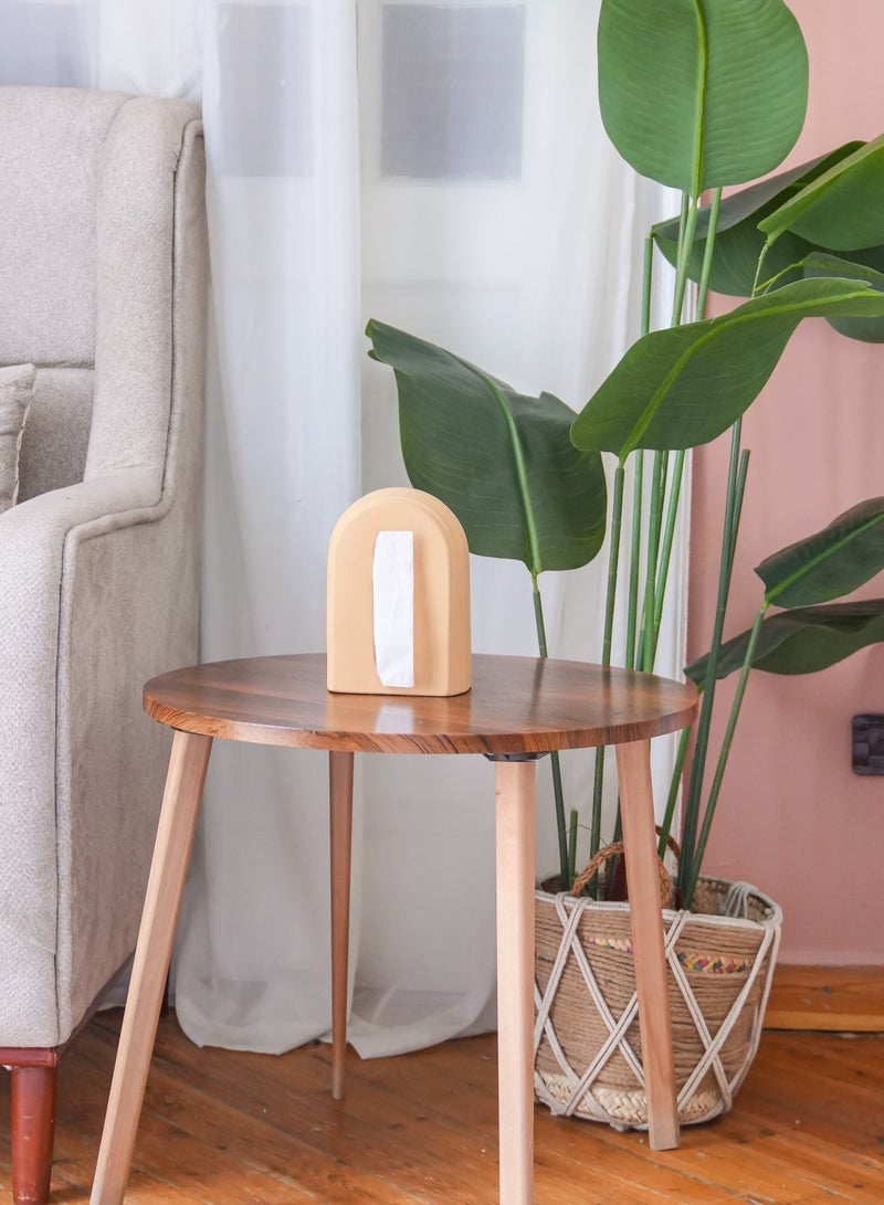 CALDA Handcrafted Arched Tissue Box Cover - Modern Minimalist Arched Design - Terra Cotta Matte Finish Decorative Tissue Holder - Unique Home & Office Decor - CALDA Home Decor - Image 3