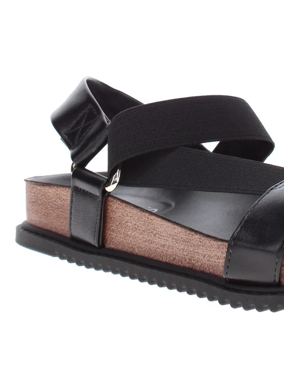 بيرا ريو Beira Rio Ladies Flat Sandals Black | Made In Brazil