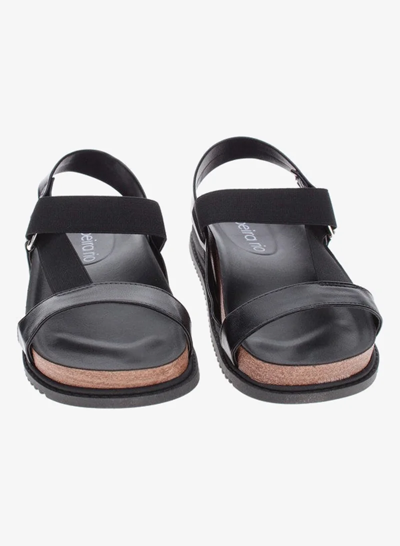 Beira Rio Black Flat Sandals for Women – Stylish Ladies Flat Sandals & Comfortable Flat Slippers for Women | Best Price UAE