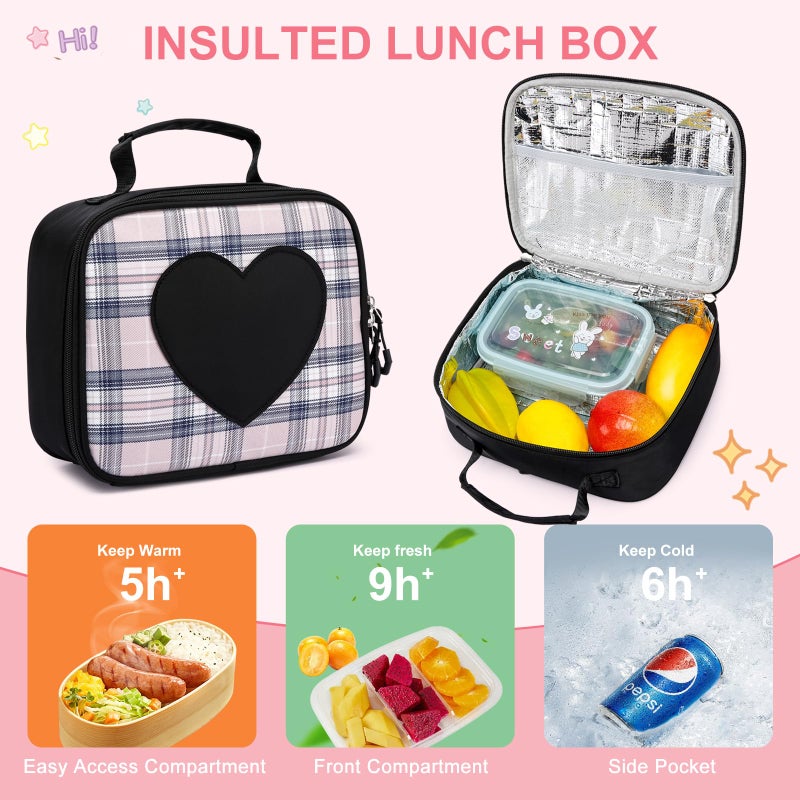 ZUBOND Kids Backpack for Girls and Boys, Cute School Backpack with Lunch Bag & Pen Case, Bookbag Set for Girls Children Teens for Elementary Middle High School Student Ages 3-15 - Image 5