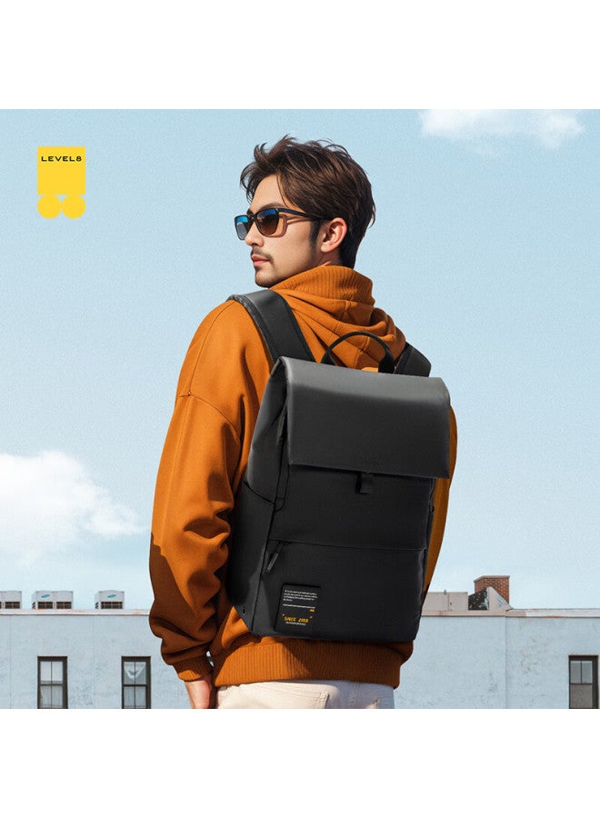 Level8 Casual Business Laptop Backpack For Men And Women, Commuter 15.6-inch Moment Series Travel Backpack, Black - Image 2