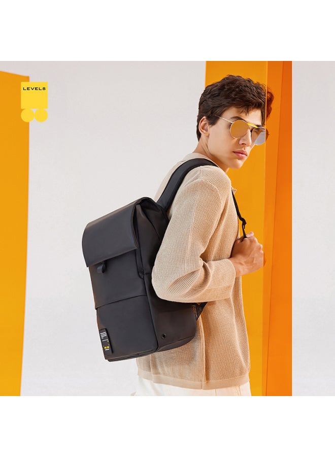 Level8 Casual Business Laptop Backpack For Men And Women, Commuter 15.6-inch Moment Series Travel Backpack, Black - Image 5