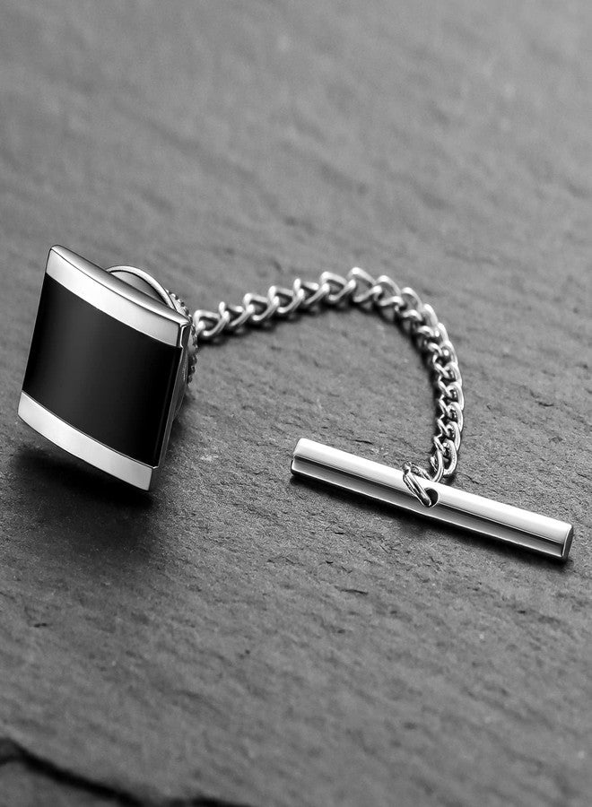 HAWSON Tie Tack for Men Tie Clip Pin With Black Stone Business - Image 4