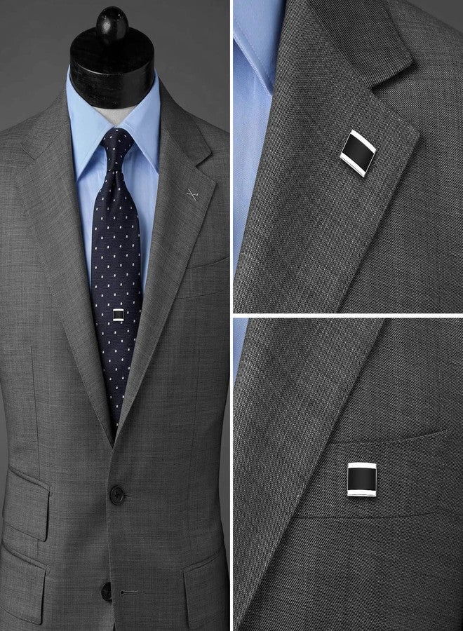 HAWSON Tie Tack for Men Tie Clip Pin With Black Stone Business - Image 2