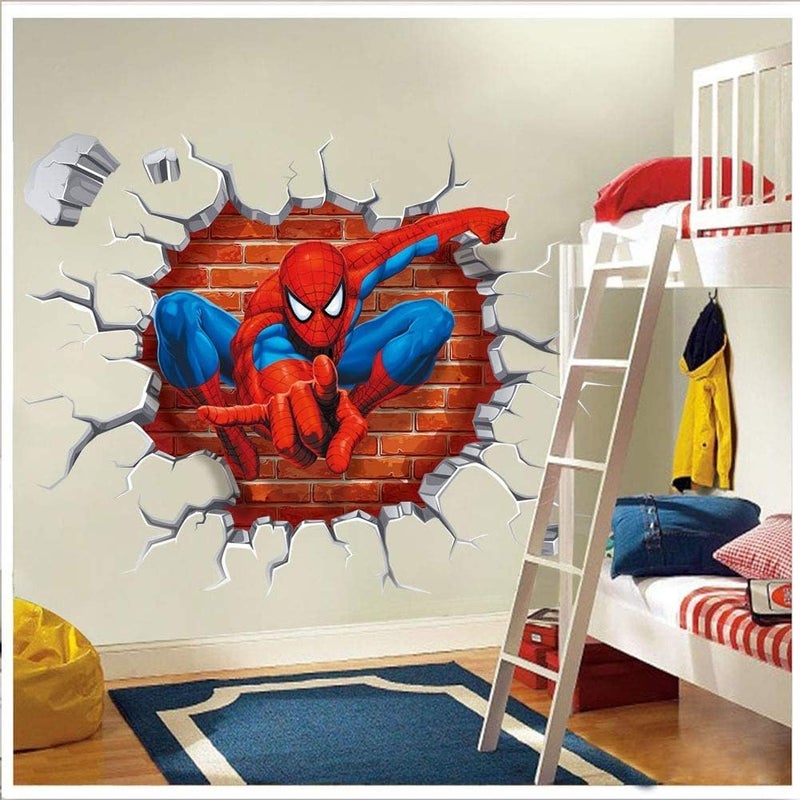 BPA 3D Spiderman Wall Stickers, Murals Art Decals Decorator, Kids Bedroom Ceiling Living Room Nursery Sticker Decor - Image 4