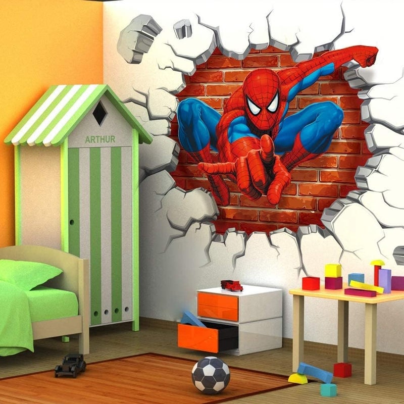 BPA 3D Spiderman Wall Stickers, Murals Art Decals Decorator, Kids Bedroom Ceiling Living Room Nursery Sticker Decor - Image 5