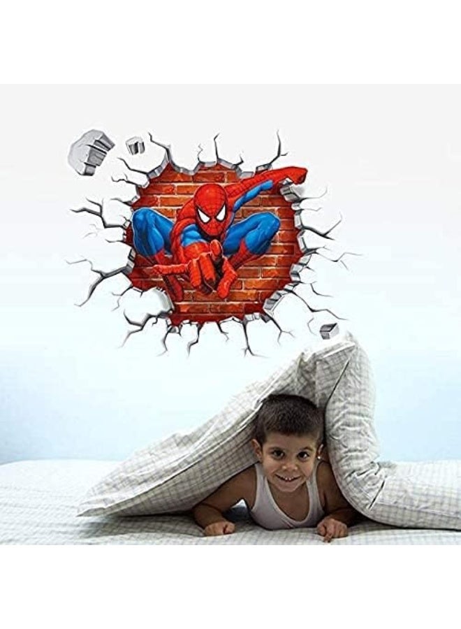 BPA 3D Spiderman Wall Stickers, Murals Art Decals Decorator, Kids Bedroom Ceiling Living Room Nursery Sticker Decor - Image 2