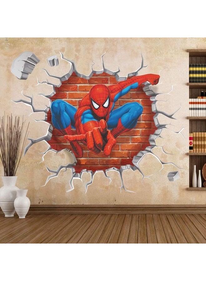 BPA 3D Spiderman Wall Stickers, Murals Art Decals Decorator, Kids Bedroom Ceiling Living Room Nursery Sticker Decor - Image 3