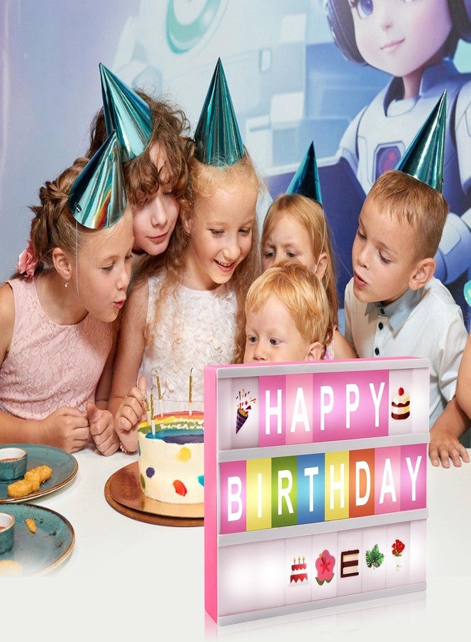 LightStone Cinema Light Box - A4 Size 16 Color Changing Light Up Message Board with 400 Letters Symbols for 8 9 10 Years Old Girl Birthday Gifts, Festival, Chrismas, Wedding, Party etc. (Pink Box) - Image 5