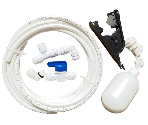 Sehfupoye 1/4" inch Quick Connect Water Purifiers Tube Fittings RO Reverse Osmosis System Aquarium Water purifiers, Auto Water Filler Controller Auto-top-Off System (White, 6PCS) - Image 1