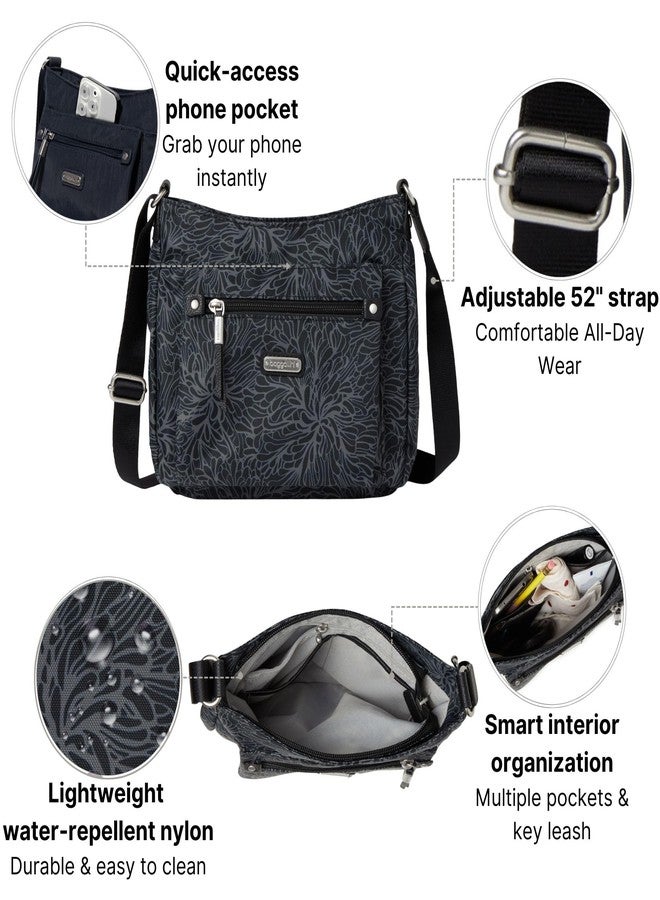 Baggallini Uptown Bagg with RFID Phone Wristlet - Crossbody Bag for Women Travel Purse - Lightweight Water-Resistant - Image 5