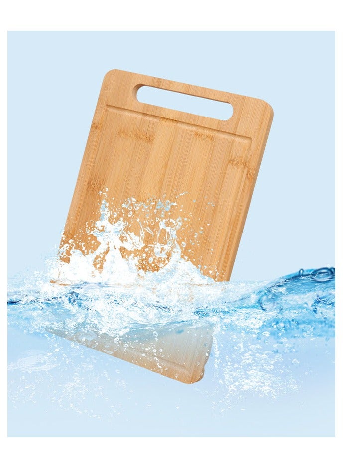 3-PieceBamboo Cutting Board Bamboo Wooden Chopping Board for Kitchen, Meat, Vegetables 20/30.5/34cm Brown - Image 5