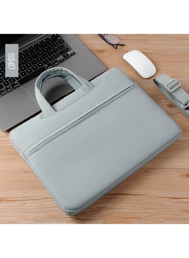 XIN-LONG Leather Shoulder Laptop Bag Large Capacity Portable Laptop Bag 14/15.6 Inch Printed Logo - Image 1