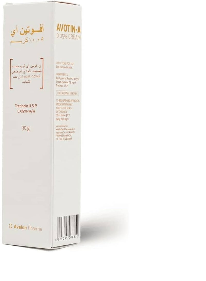 Avalon Pharma Avotin A 0.05% Cream Is Indicated For The Treatment Of Acne 30 gm 30 gml - Image 3