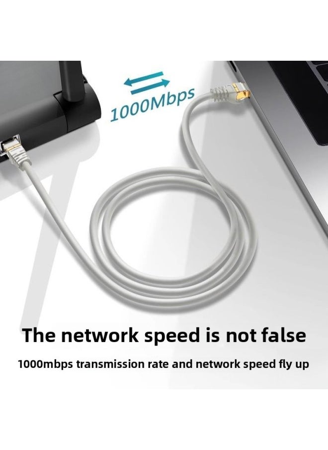 Network Cable Gigabit Household Class 6 Line Broadband Line Computer Connection Network Lengthened By 10 Meters Shielded Outdoor Waterproof 100 Megabytes-Color:Gray [e-sports Play Model] Gigabit High-speed No Lag-Line Length:10m  - Image 4
