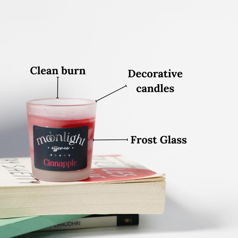 Moonlight Essence Moonlight Essence Cinnapple Golden Apple Scented Candle Set Warm Cinnamon Apple Fresh Green Apple Fragrance LongLasting Votive Candles for Home Office Cozy Aromatherapy Elegant Dcor - Image 3