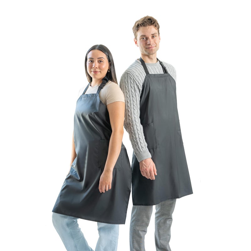 Ravill Waterproof Aprons For Men and Women - 2 Pockets - 35"" Multi Purpose Work Aprons for Dishwashing  Dog Grooming  Cleaning - Heavy Duty Plastic Dishwasher Apron - Perfect Water Resistant Kitchen Apron - Image 1