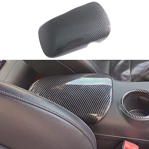 AOKIO ABS Interior Center Console Armrest Storage Box Cover Trim for Ford Mustang Accessories 2015 2016 2017 2018 2019 2020 2021 2022 2023 2024 (Carbon Style) - Image 1
