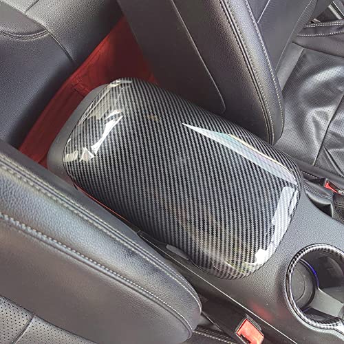 AOKIO ABS Interior Center Console Armrest Storage Box Cover Trim for Ford Mustang Accessories 2015 2016 2017 2018 2019 2020 2021 2022 2023 2024 (Carbon Style) - Image 3