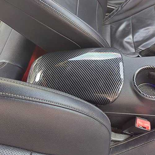 AOKIO ABS Interior Center Console Armrest Storage Box Cover Trim for Ford Mustang Accessories 2015 2016 2017 2018 2019 2020 2021 2022 2023 2024 (Carbon Style) - Image 5