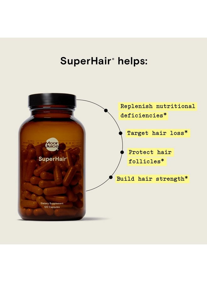 Moon Juice - SuperHair - Bottle (120 Capsules) - Hair Growth Vitamins - Multivitamins & Organic Ashwagandha - Reusable Glass Bottle - 3rd Party Tested - 100% Traceable - Vegan, Gluten Free, Non GMO - Image 2