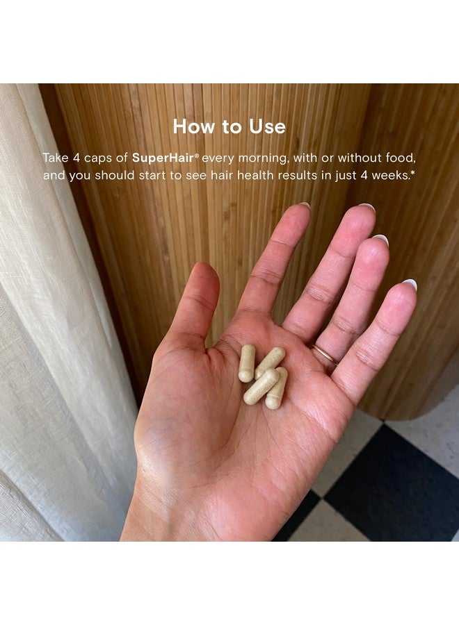 Moon Juice - SuperHair - Bottle (120 Capsules) - Hair Growth Vitamins - Multivitamins & Organic Ashwagandha - Reusable Glass Bottle - 3rd Party Tested - 100% Traceable - Vegan, Gluten Free, Non GMO - Image 5