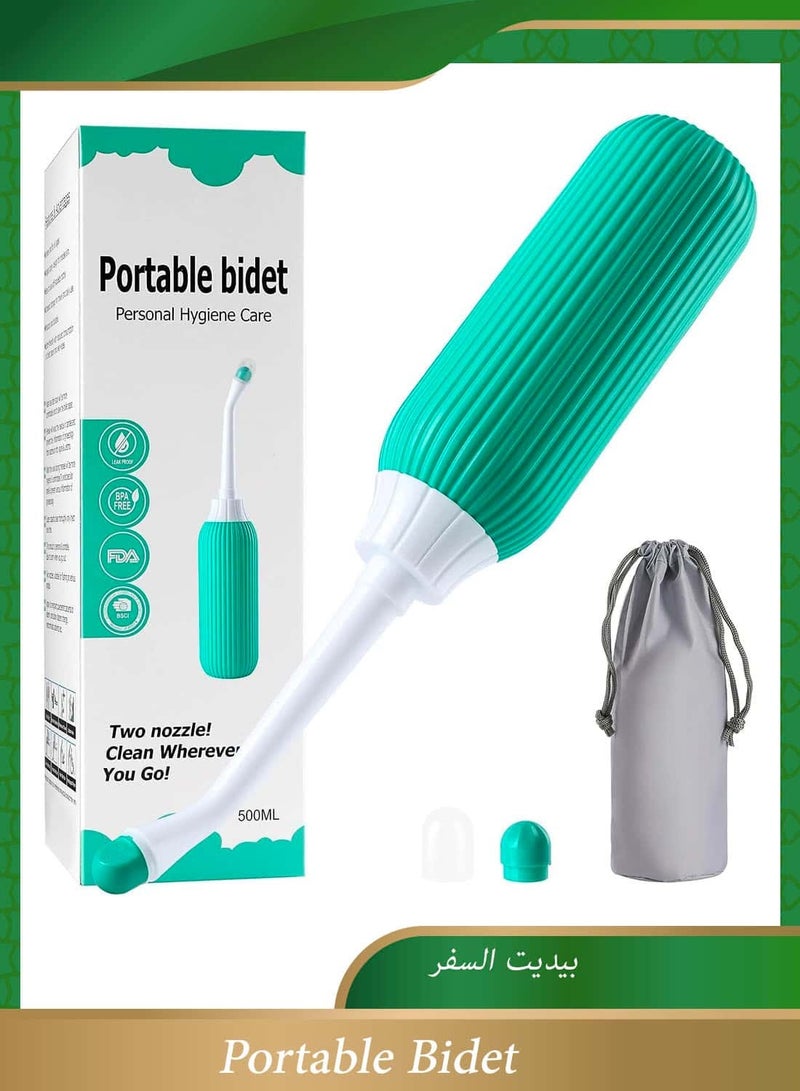 Anmi Portable Bidet Sprayer, Travel Bidet with Carry Bag, Essentials for Postpartum Perineal Care,Hemorrhoid Treatment(Green) - Image 1