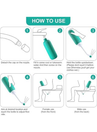 Portable Bidet Sprayer, Travel Bidet with Carry Bag, Essentials for Postpartum Perineal Care,Hemorrhoid Treatment(Green) - view 2
