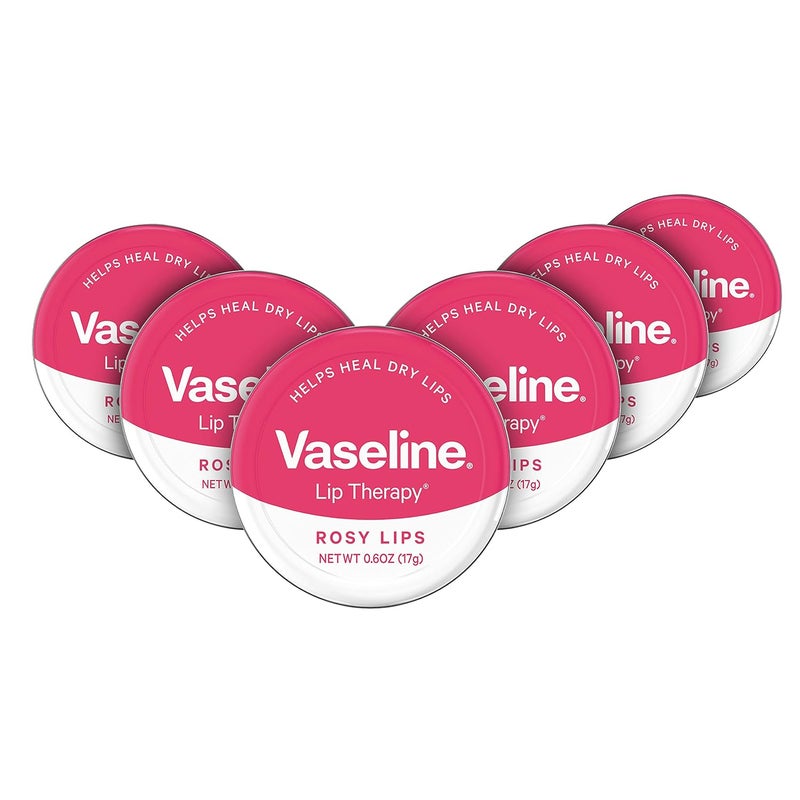 Vaseline Lip Therapy Lip Balm Tin Rosy Lips 06 oz 6 Count