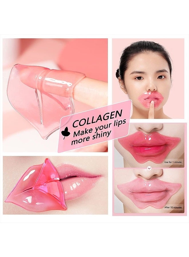 VEZE Lip Masks 20 Pcs, Mask for Dry Lip, Sheets, Collagen Skin Care, Crystal Pads Moisturizing, Anti-Wrinkle, Anti-Aging, Firms & Hydrates Lips, Sleep Pink Count (Pack of 1)  - Image 5