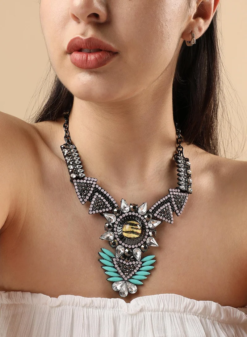 SOHI Designer Statement Stone Artificial Necklace Jewellery