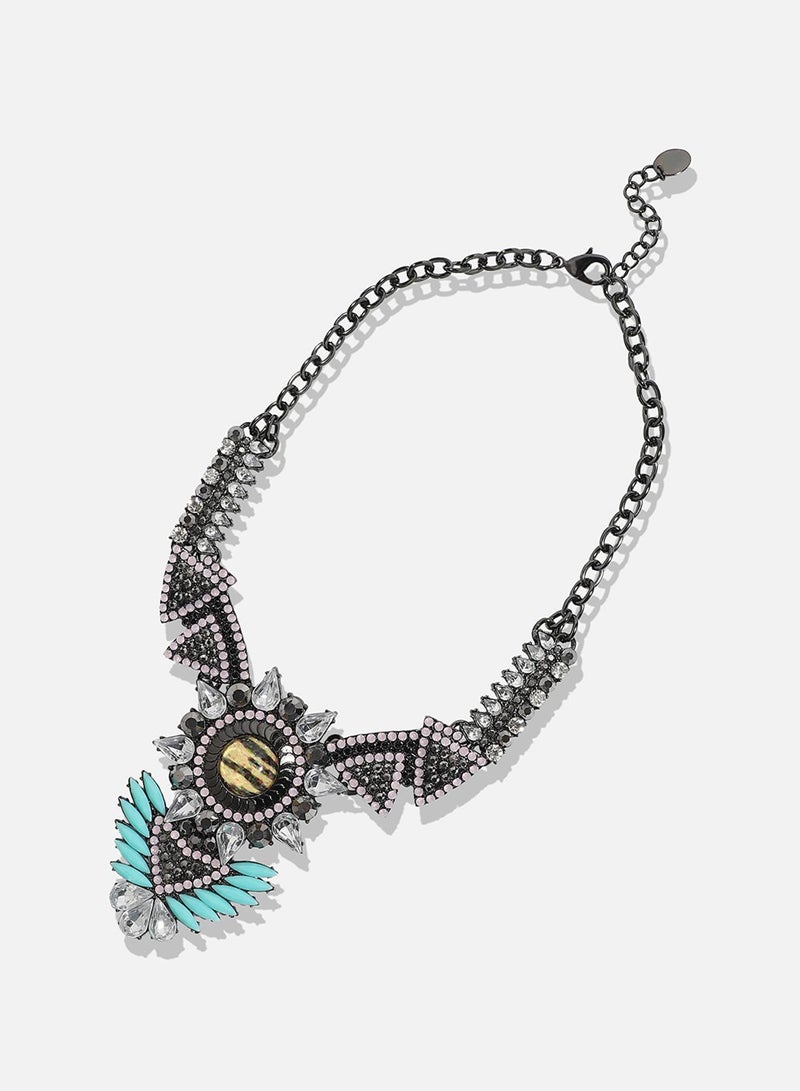 SOHI Designer Statement Stone Artificial Necklace Jewellery  - Image 2