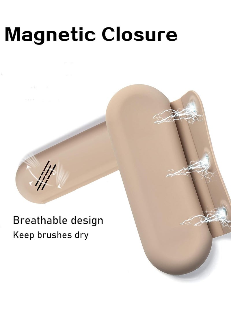 منظم فرش المكياج المحمول للسفر، حقيبة مستحضرات تجميل كبيرة من السيليكون الناعم - Image 4