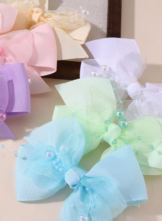Take Two  Set of 6 - Solid Bow Clips for Women | Best Price UAE
