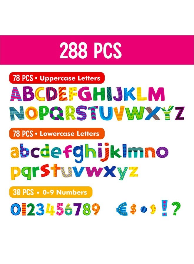 سبرايت جرو مجموعة مكونة من 288 قطعة من حروف الأبجدية، تتضمن 78 قطعة من الحروف الكبيرة، و78 قطعة من الحروف الصغيرة، و30 قطعة من الأرقام من 0 إلى 9 وعلامات الترقيم، وحروف السبورة للفصول الدراسية لديكور المنزل والمدرسة - Image 2