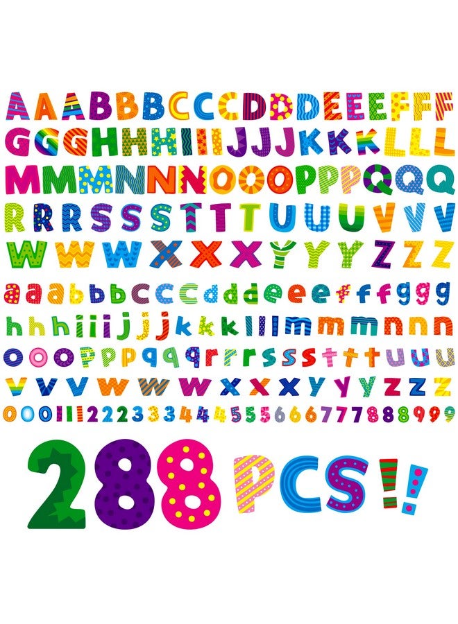 سبرايت جرو مجموعة مكونة من 288 قطعة من حروف الأبجدية، تتضمن 78 قطعة من الحروف الكبيرة، و78 قطعة من الحروف الصغيرة، و30 قطعة من الأرقام من 0 إلى 9 وعلامات الترقيم، وحروف السبورة للفصول الدراسية لديكور المنزل والمدرسة - Image 1