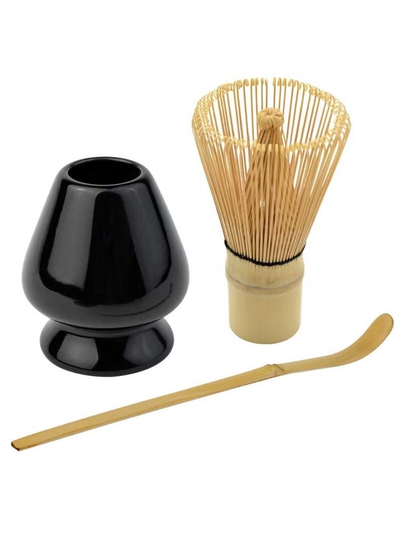 general 4-piece Japanese Traditional Handmade Matcha Whisk and Glass Bowl Tool Gift Set - Image 3