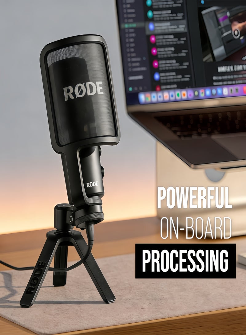 رود RØDE NT-USB+ Professional-Grade USB Condenser Microphone لتسجيل صوت بجودة الاستوديو مباشرة إلى جهاز كمبيوتر أو جهاز محمول، أسود - Image 4