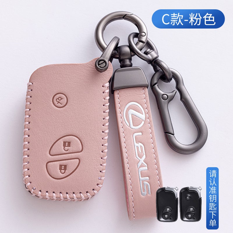 ليكساس غطاء مفتاح جلدي فاخر لسيارات لكزس RX/IS/LM/ES300H/NX - غطاء أنيق UX260H/CT200H مع مشبك - Image 4