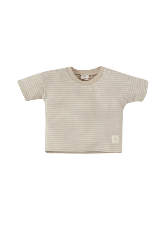 DeFacto - Babyboy Regular Fit Bike Neck Knitted Short Sleeve T-Shirt - Image 1