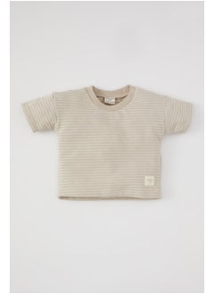 Babyboy Regular Fit Bike Neck Knitted Short Sleeve T-Shirt