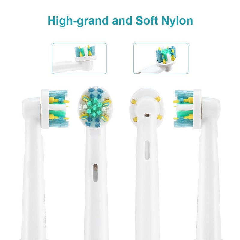 Grop Toothbrush Replacement Heads Refill for Oral Electric Toothbrush Pro 1000 Pro 3000 Pro 5000 Pro 7000 Vitality Floss Action,8 Count with Covers - Image 2