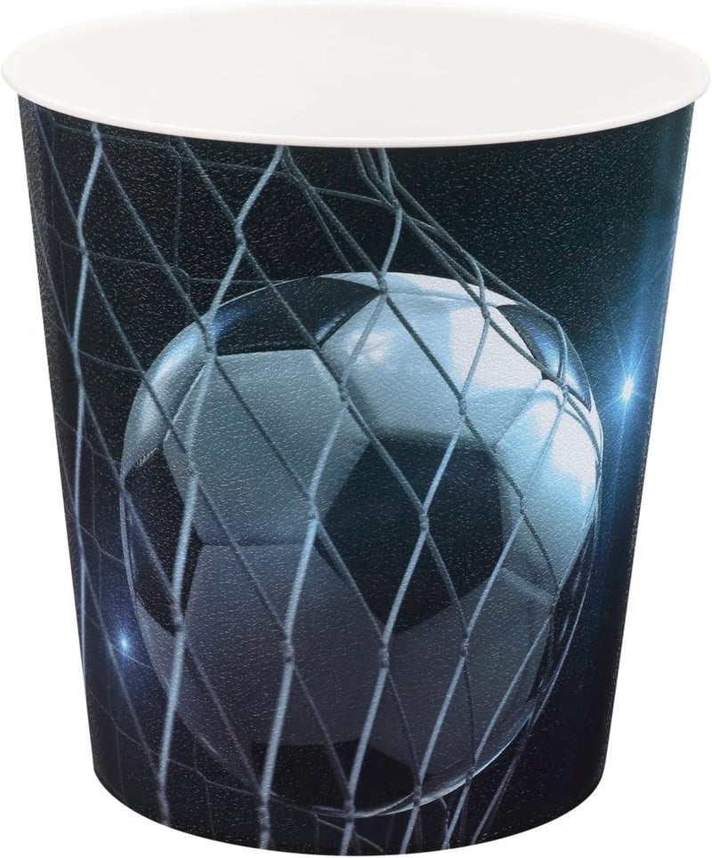 Idena Football Design Polypropylene Waste Paper Basket - 9 Liters - Image 1