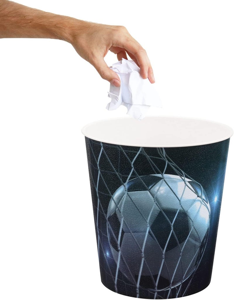 Idena Football Design Polypropylene Waste Paper Basket - 9 Liters - Image 4