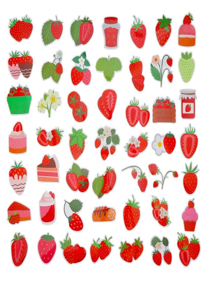 Cleverplay 100 Pack Strawberry Stickers, Strawberry Shortcake Party Favors, Birthday Decorations - Image 3