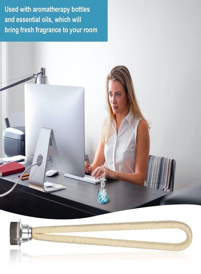 مايتيز مجموعة مايتيز المكونة من 6 قطع من فتيل بديل لمصباح الزيت، فتيل بديل للتحكم في الهواء التحفيزي، مصابيح موقد لموزع الروائح العطرية (فضي، ذهبي) - Image 5