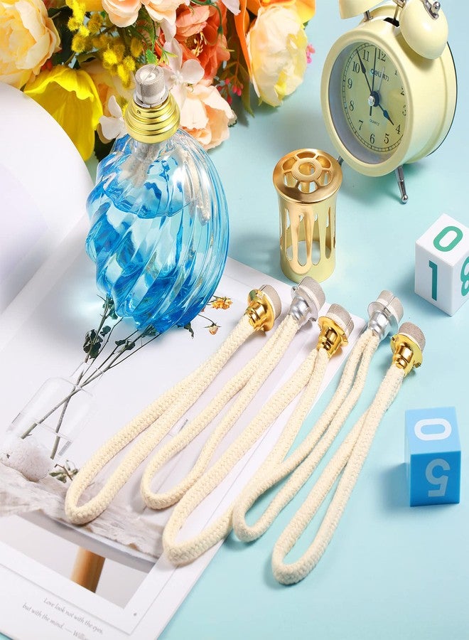 مايتيز مجموعة مايتيز المكونة من 6 قطع من فتيل بديل لمصباح الزيت، فتيل بديل للتحكم في الهواء التحفيزي، مصابيح موقد لموزع الروائح العطرية (فضي، ذهبي) - Image 4