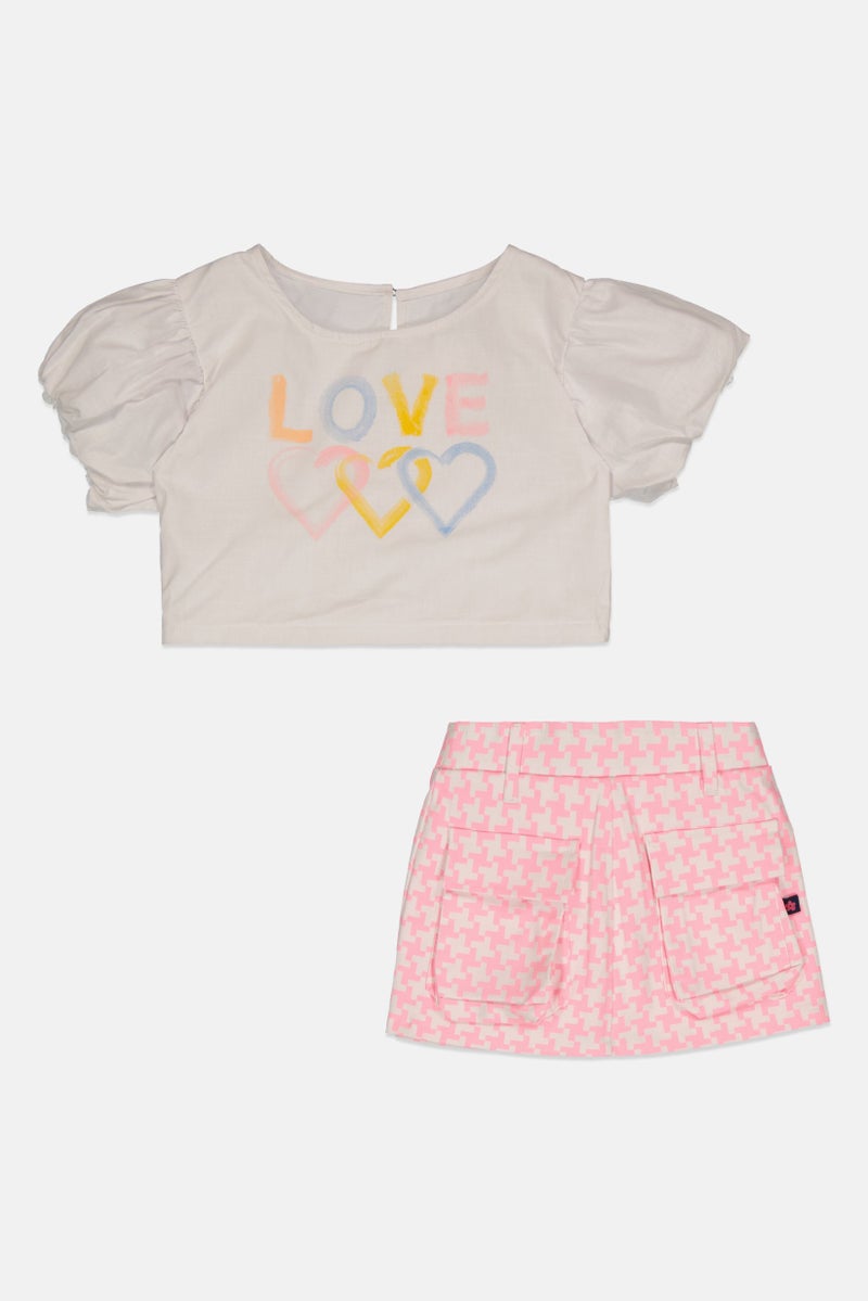 Limited Too Toddlers Girl 2 Pieces Graphic Print Top And Shorts, Multicolor - Image 2